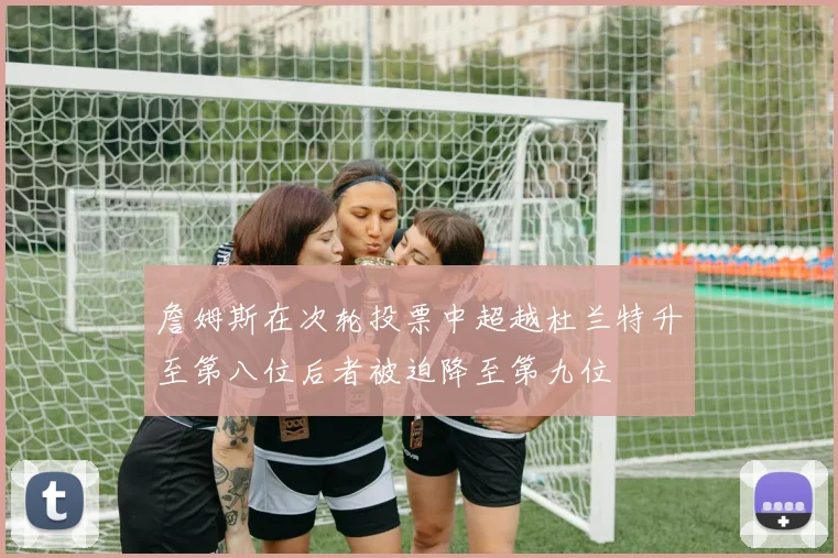 詹姆斯在次轮投票中超越杜兰特升至第八位后者被迫降至第九位
